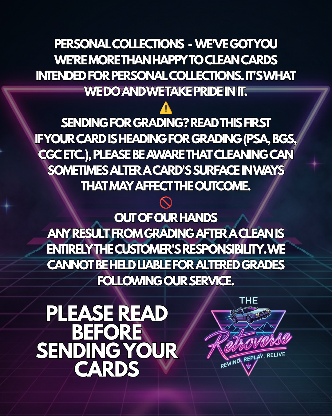 TCG Card Cleaning Service | Professional Card Cleaning by The RetroVerse